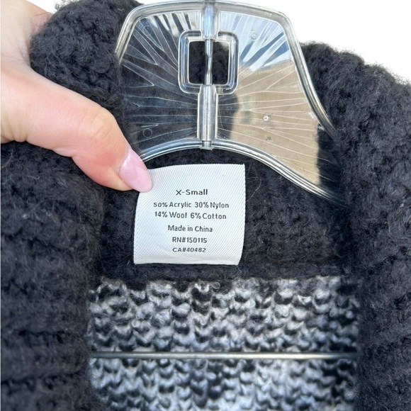 Varley Brooke Fairisle Knit Jacket Full Zip - Black Mountain - Size XS - Picture 7 of 10